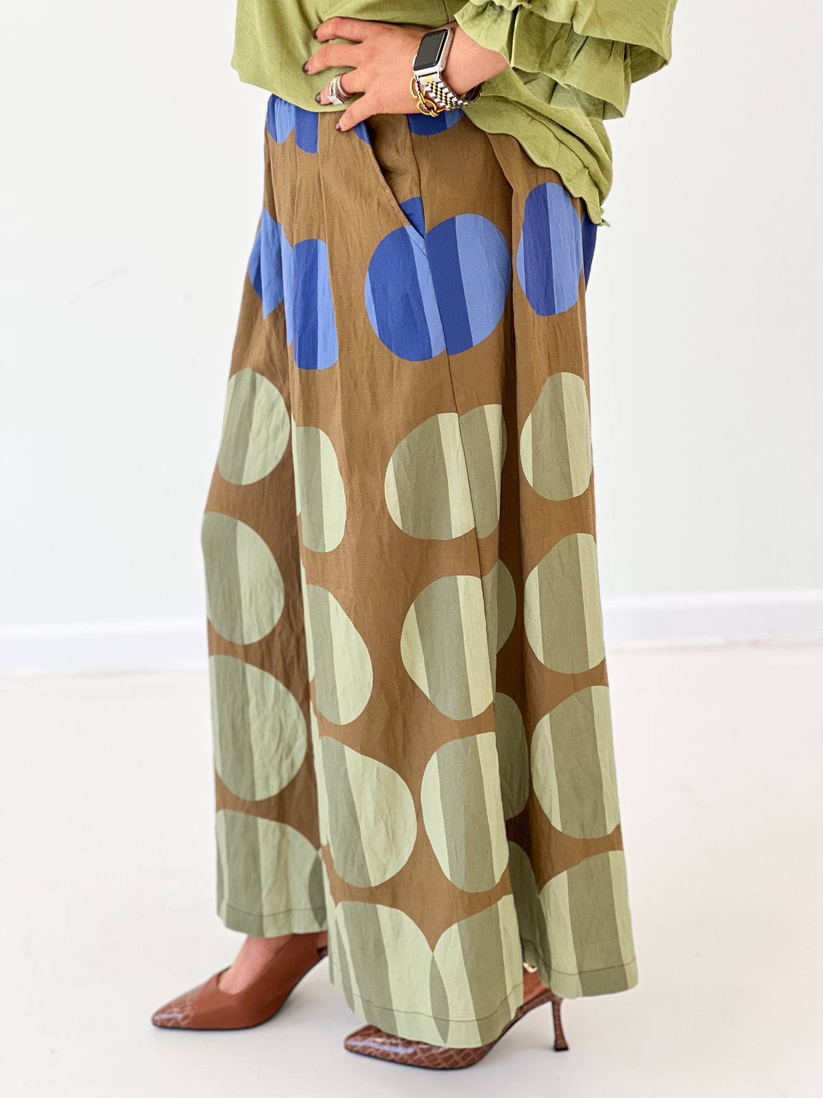 Umgee Printed Wide Leg Pants