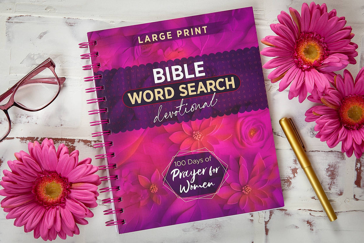 Broadstreet 100 Days of Prayer for Women Word Search Devotional book cover 1