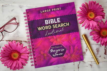 Broadstreet 100 Days of Prayer for Women Word Search Devotional book cover 1