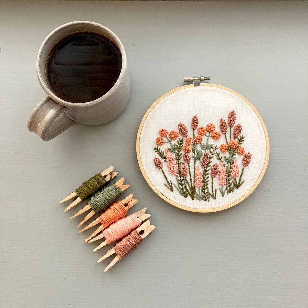 Hand Embroidery Kit  - Avonlea in Terracotta