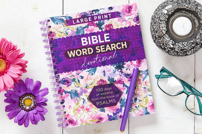 Broadstreet Bible Word Search Devotional Psalms book cover 1