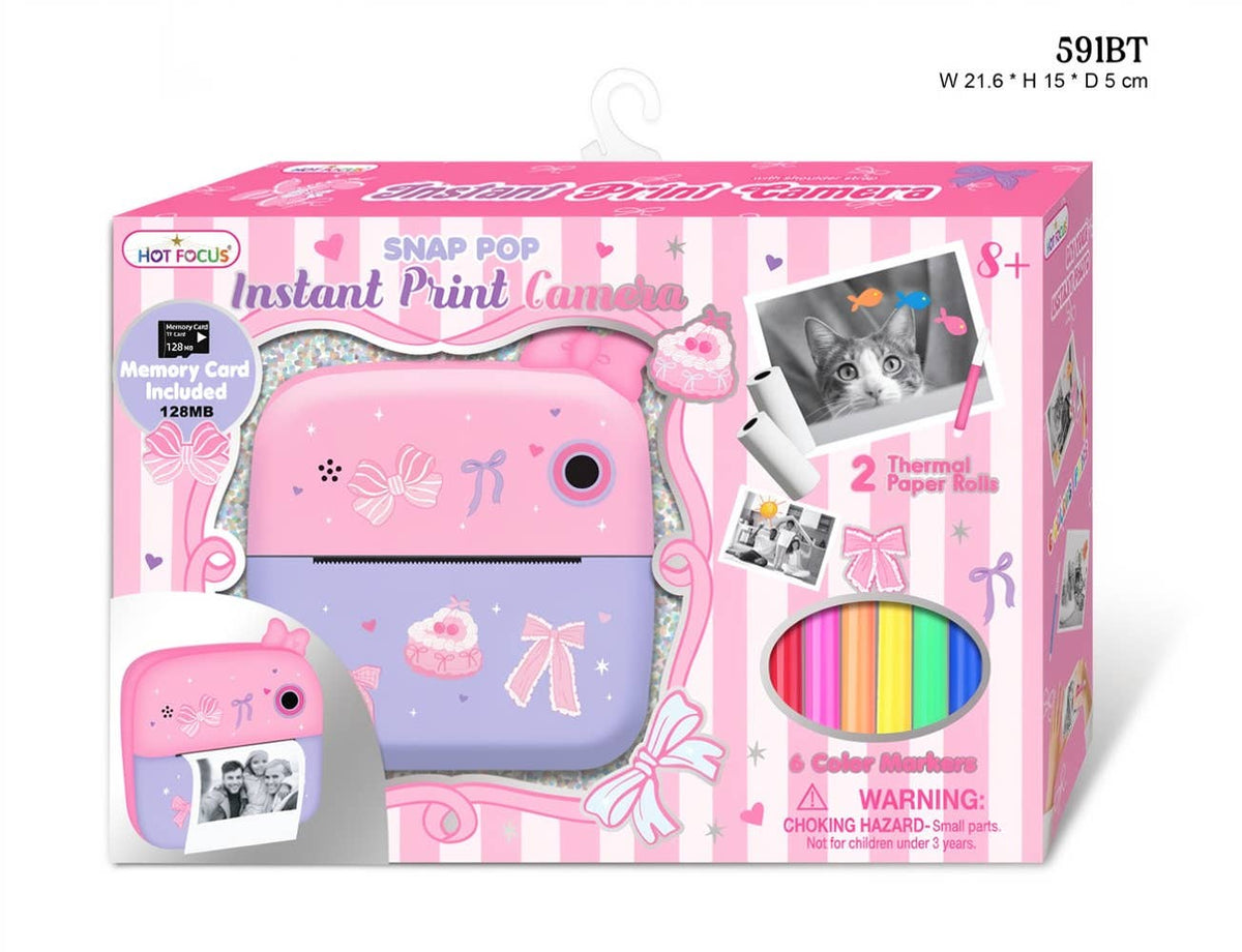 Hot Focus Bowtiful Snap Pop Instant Print Camera