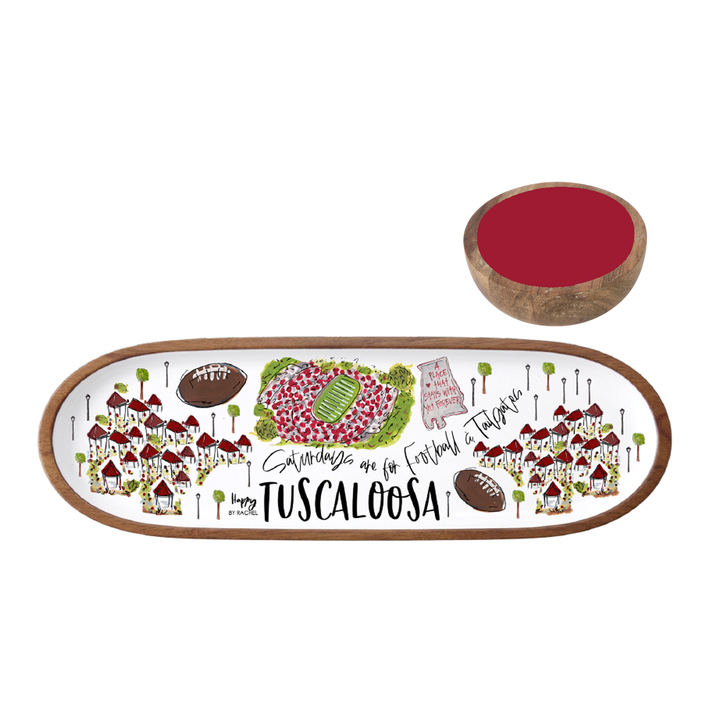 Happy by Rachel Tuscaloosa Tailgate Tray and Bowl Set