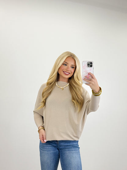 Charlotte Avery Signature Crepe Hacci Essential Dolman Top