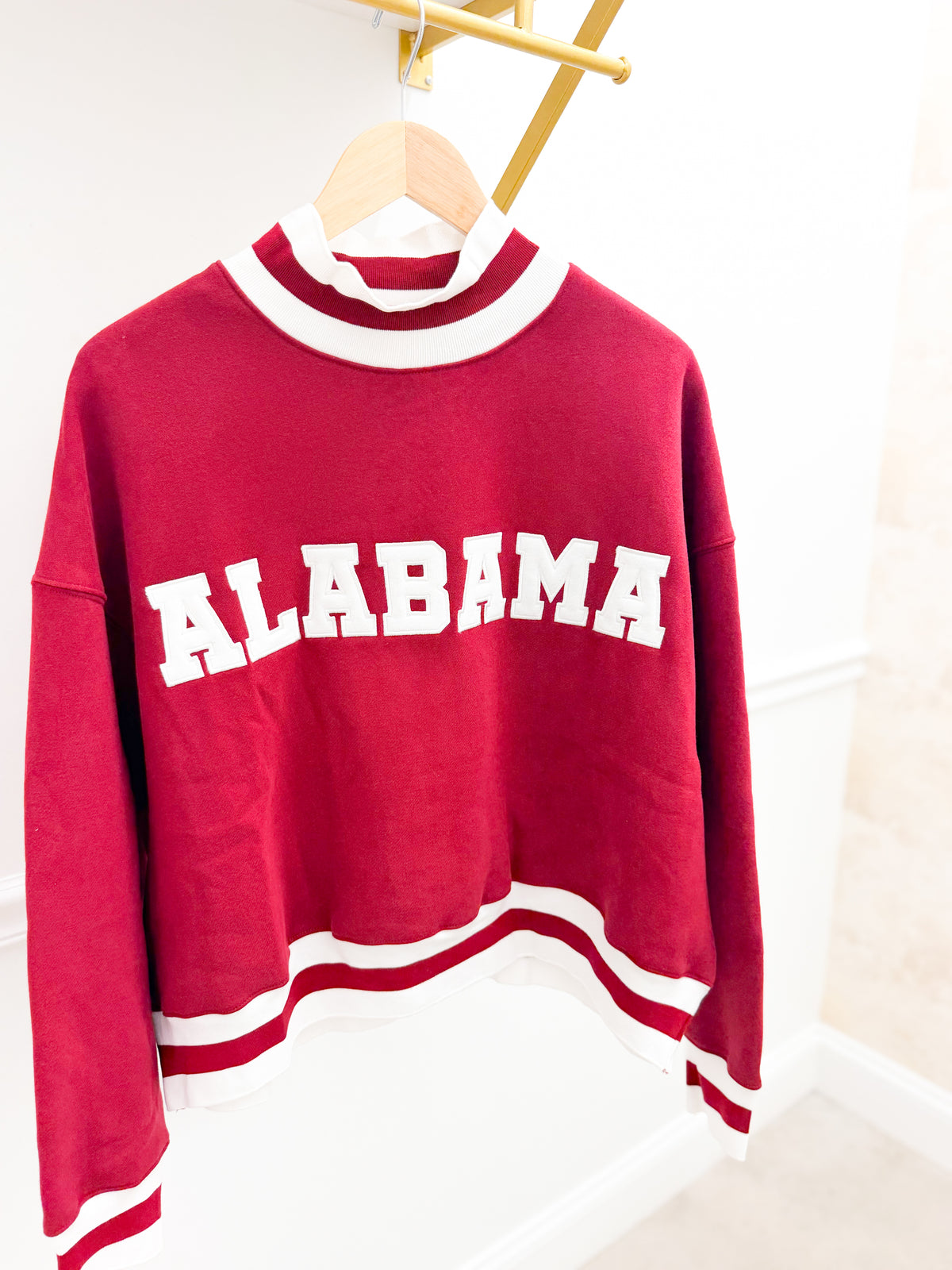 Pretty Follies Alabama Striped Detail Sweatshirt