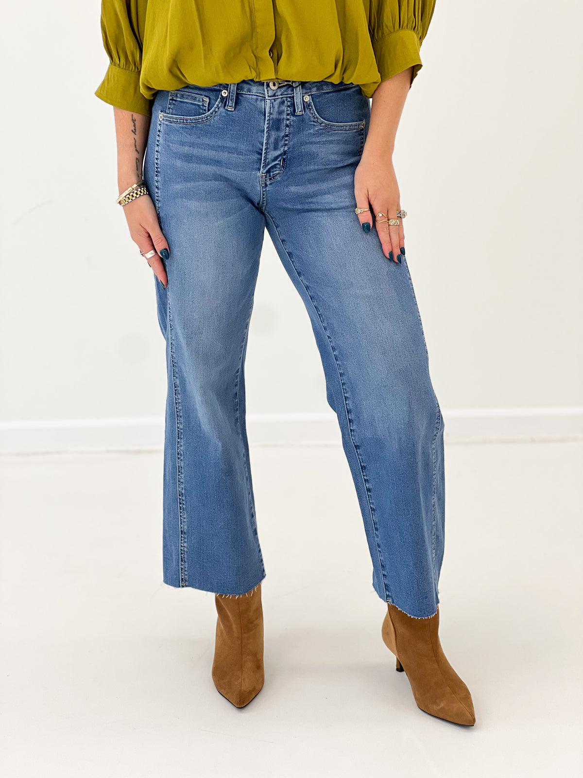 Mica Denim Mid-Rise Tummy Tuck Crop Jean