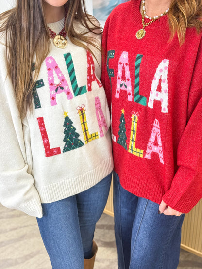 Blu Pepper Fa La La Christmas Crew Neck Sweater