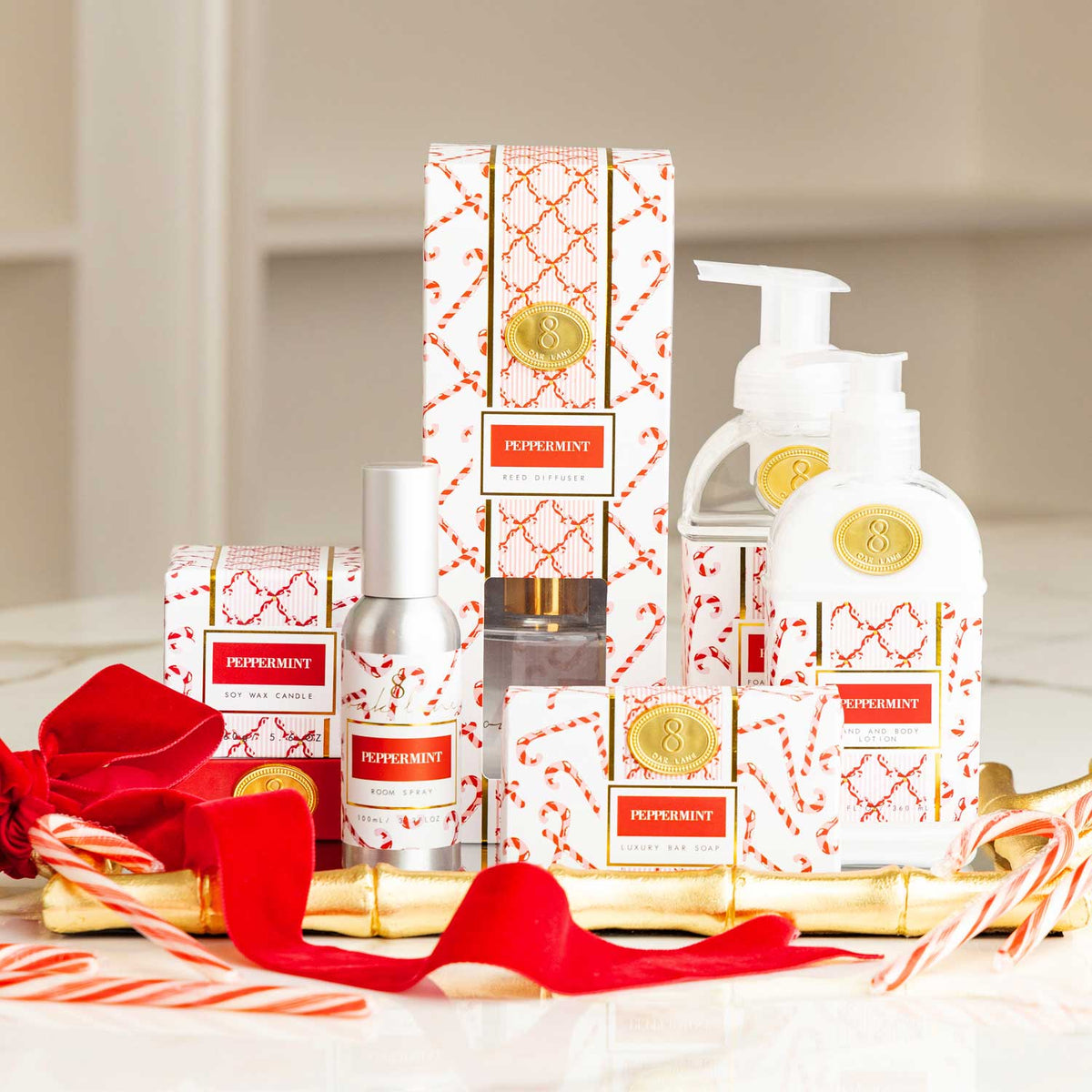 8 Oak Lane Peppermint Candy Cane Foaming Hand Soap