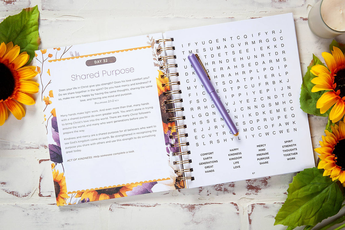 Broadstreet 100 Days of Kindness Word Search Devotional book cover 1