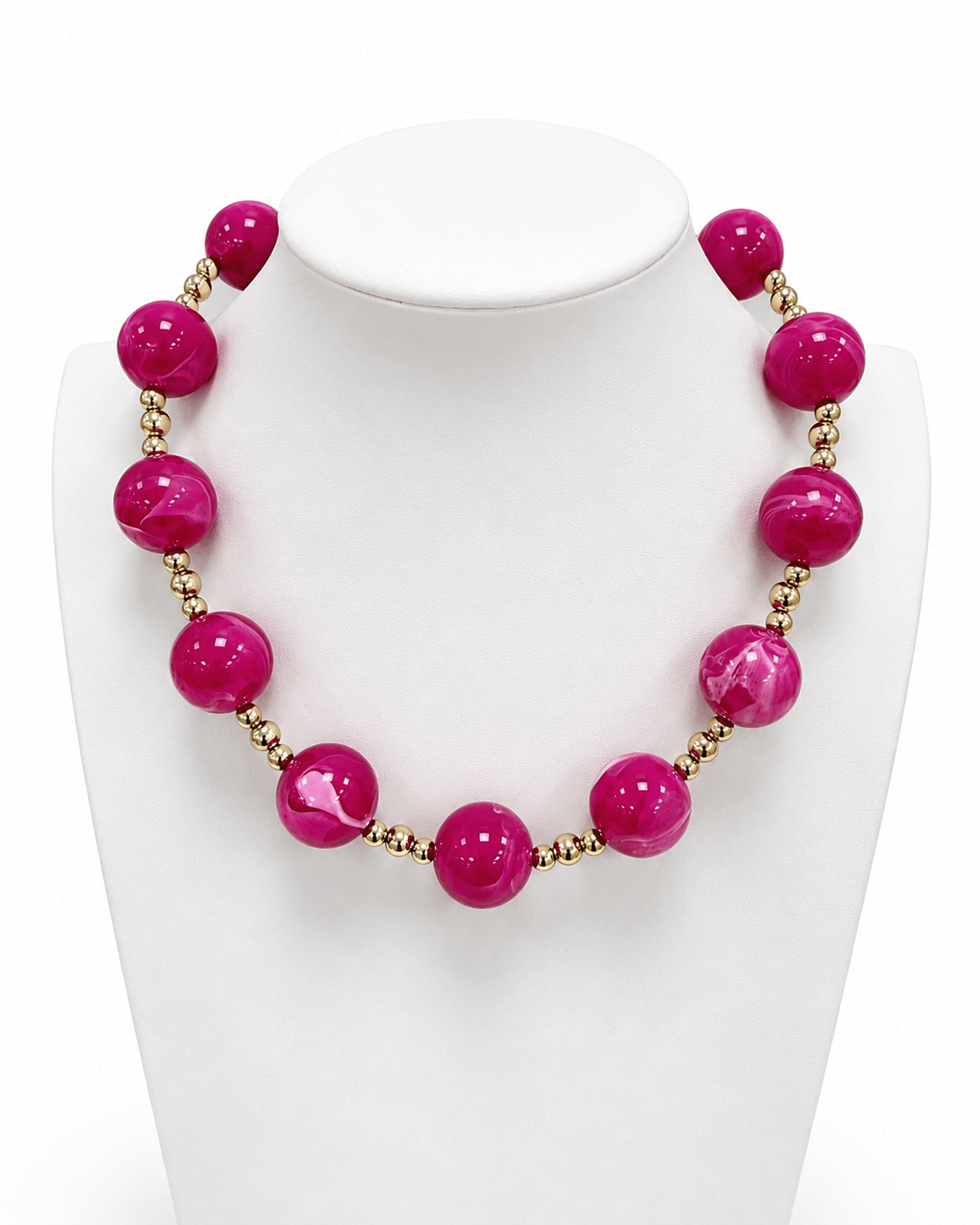 Chunky round bead necklace