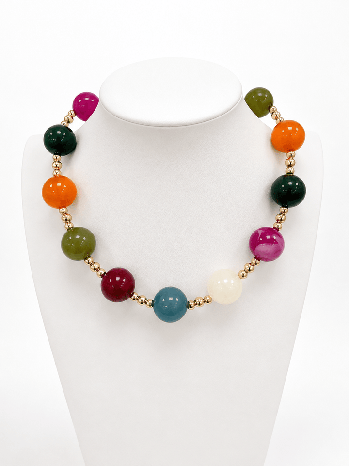 20mm Round Bead CCB Neckalce - Lavish Boutique09-JEWELRY