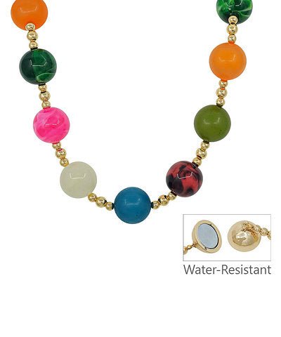 Single-strand 20mm bead necklace