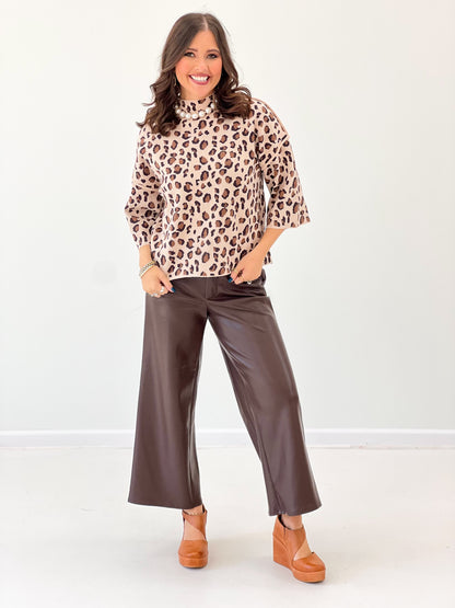 Eesome Pleather Wide Leg Pants