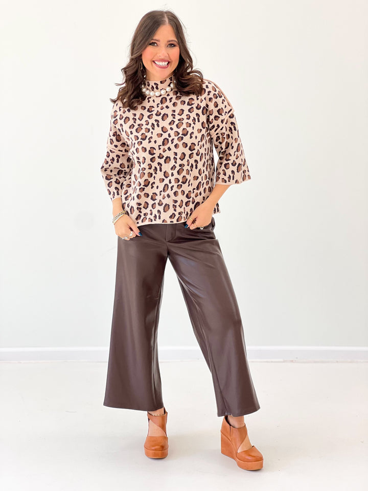 Eesome Pleather Wide Leg Pants