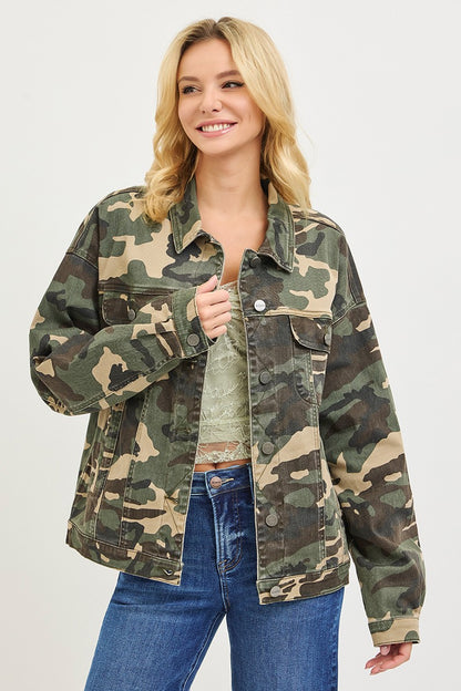 Risen Oversized Camo Jacket