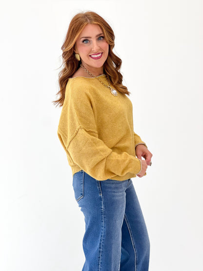 Hem & Thread Roll-Edge Overfit Cashmere Sweater