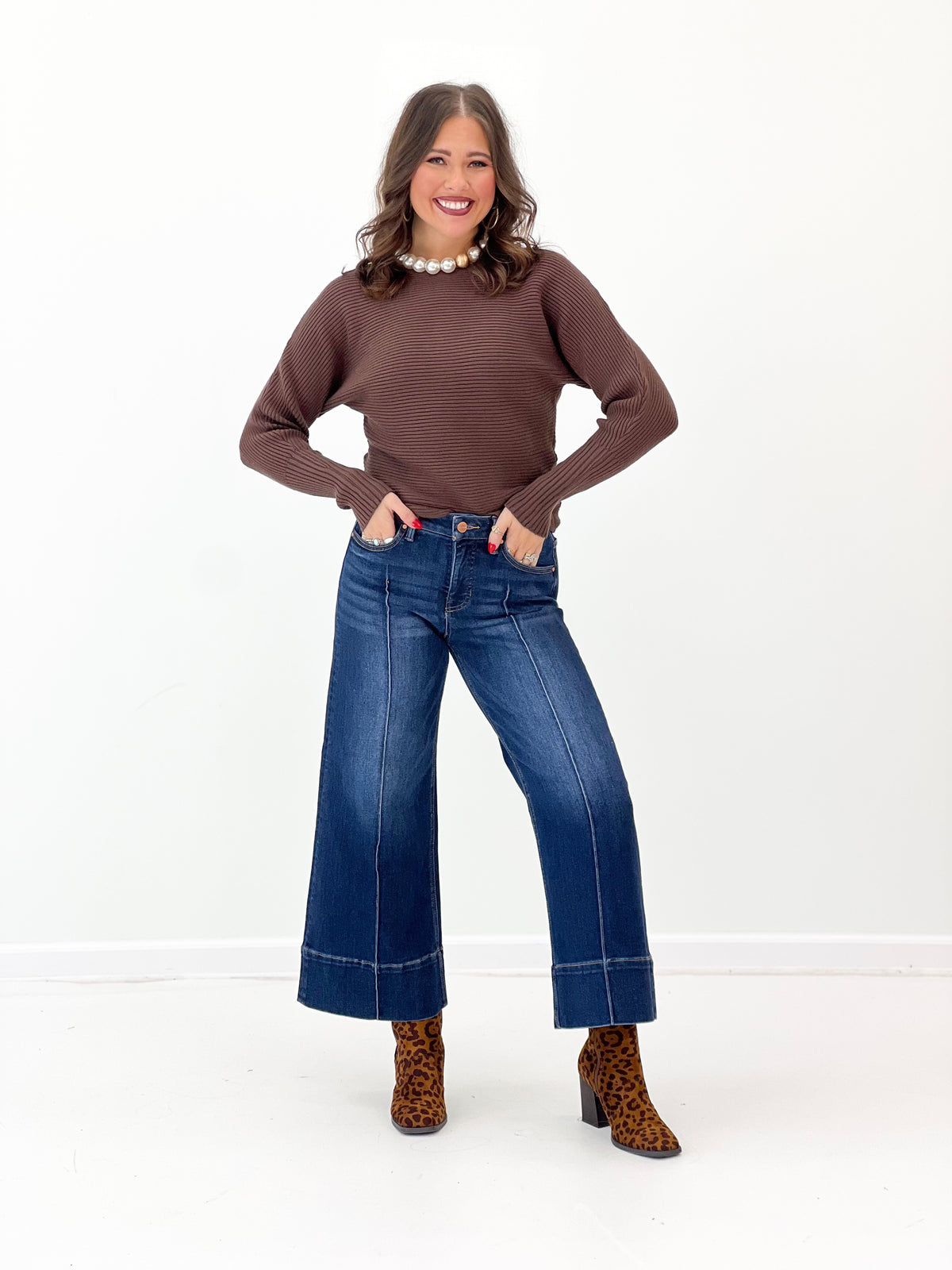 Allie Rose Soft Ribbed Dolman Top