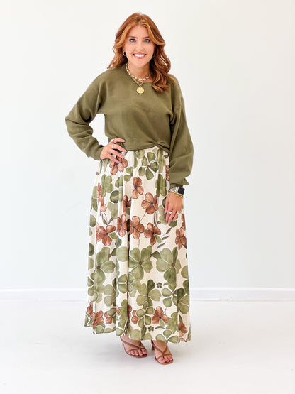 Entro Floral Sleeveless Midi Dress Set