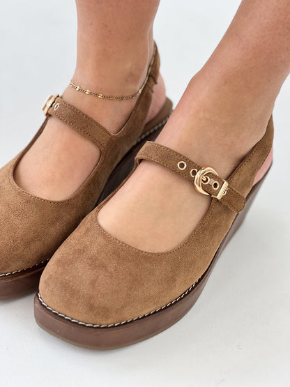 Corky's Pity Party Faux Suede Mary Jane Wedge