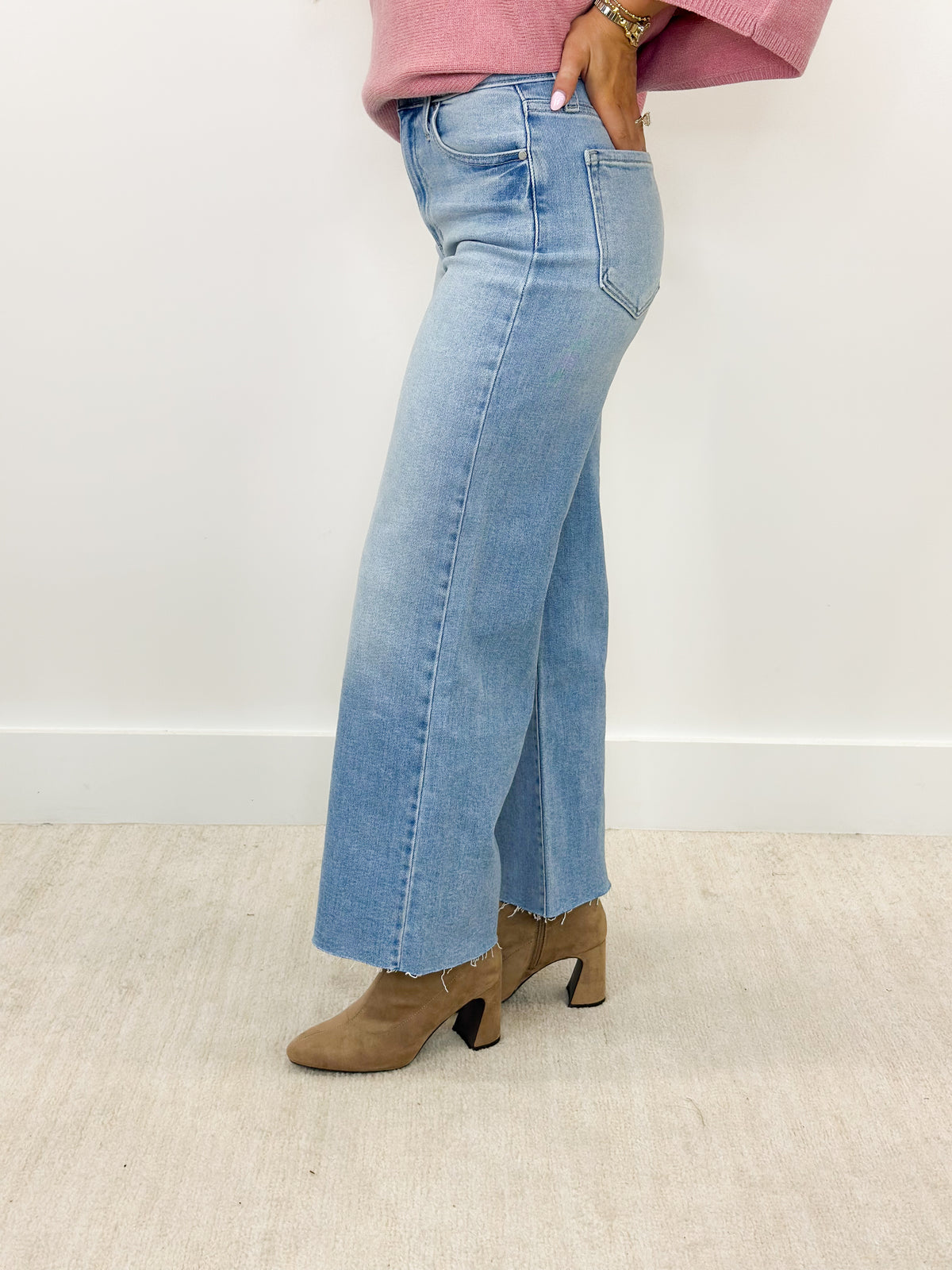 Just Black Scissor Cut Wide Leg Jeans