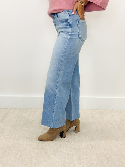Just Black Scissor Cut Wide Leg Jeans