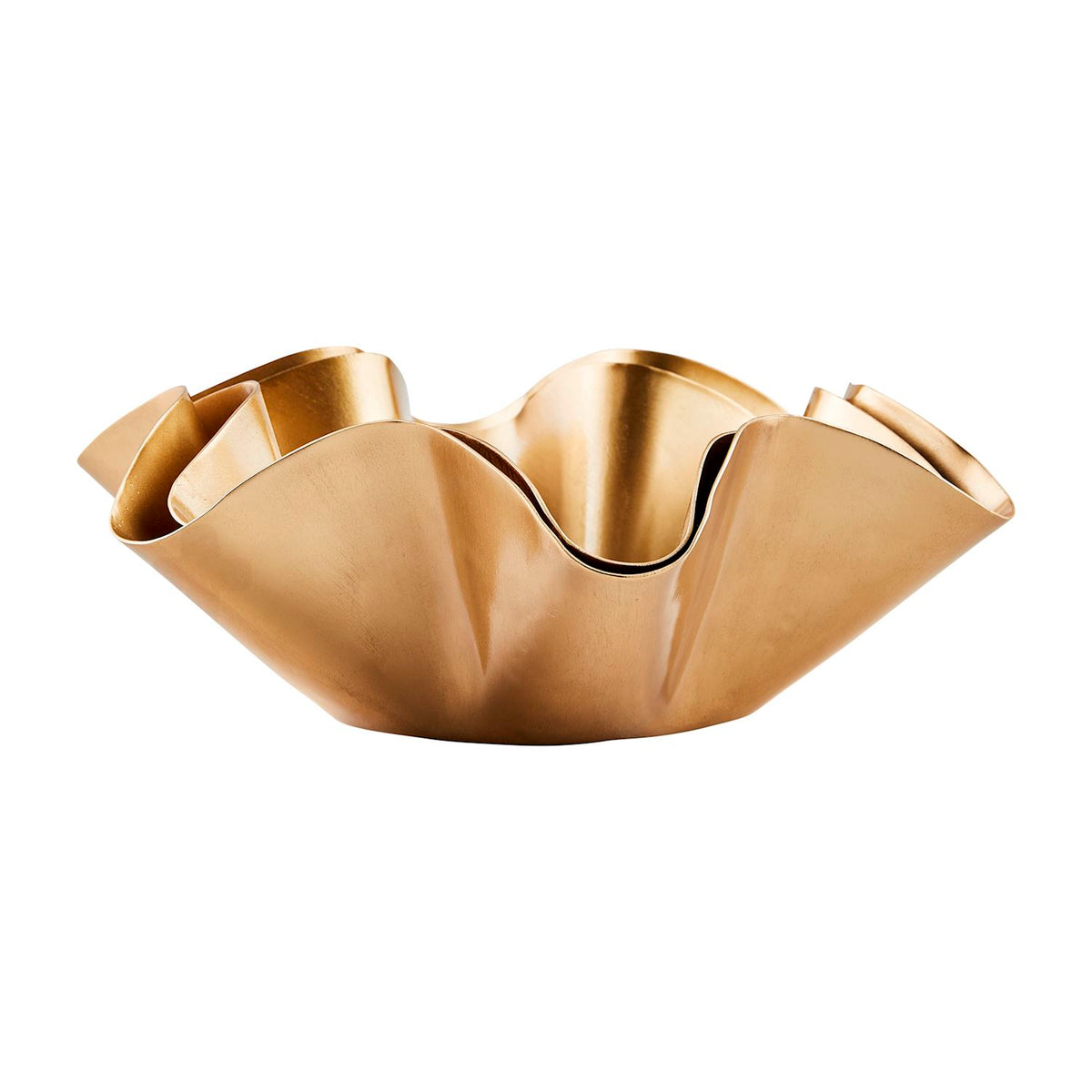 Nested Ruffle Bowl, Gold
