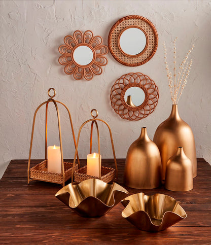 Nested Ruffle Bowl, Gold