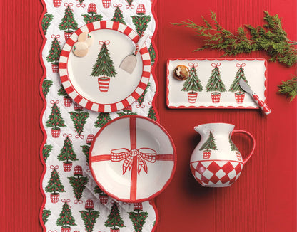 MudPie Tree Topiary Tray Set styled