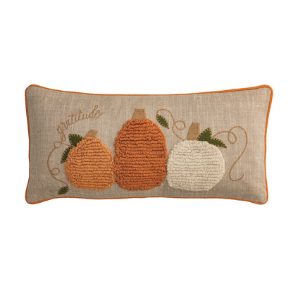 MudPie Tufted Pumpkin Lumbar Pillow