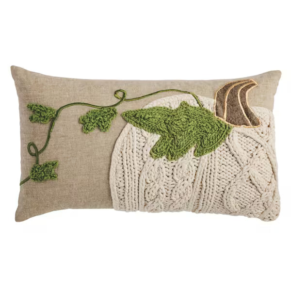MudPie Lumbar Pumpkin Vine Pillow