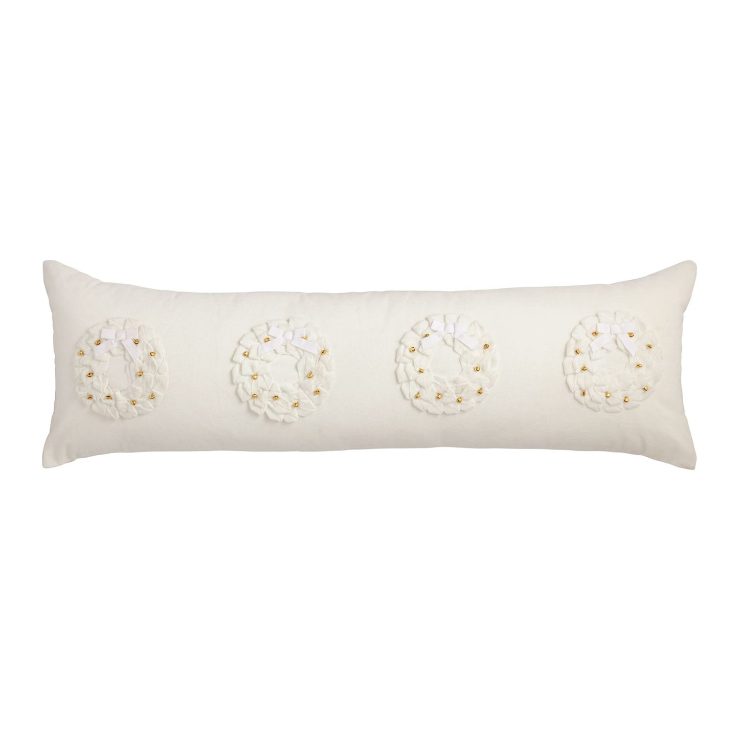 MudPie Jingle Wreath Long Pillow
