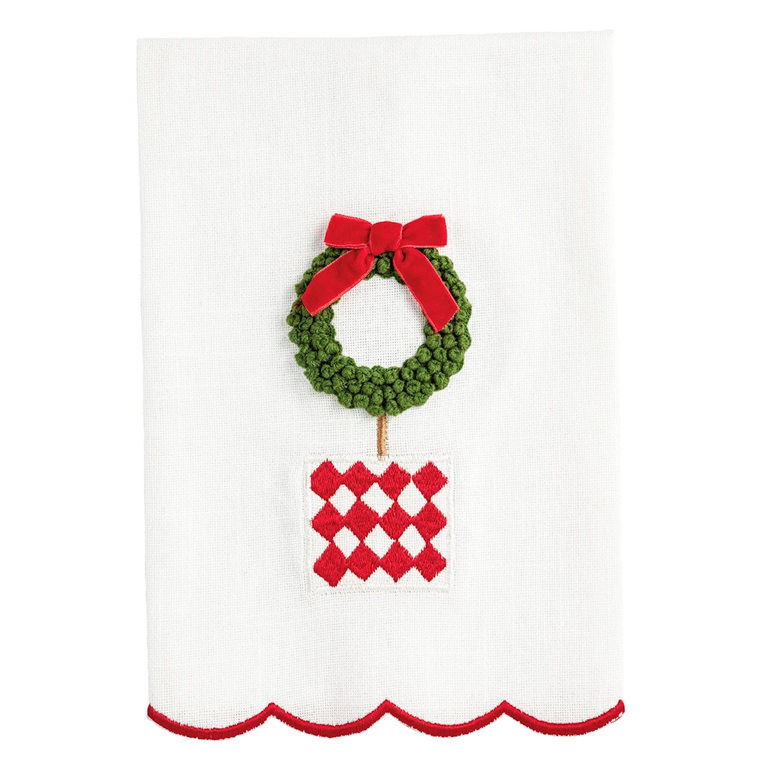 MudPie Wreath Tree Topiary Towel