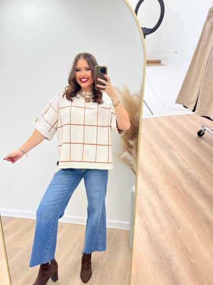Jodifl Mock Neck Cuffed SS Sweater Top