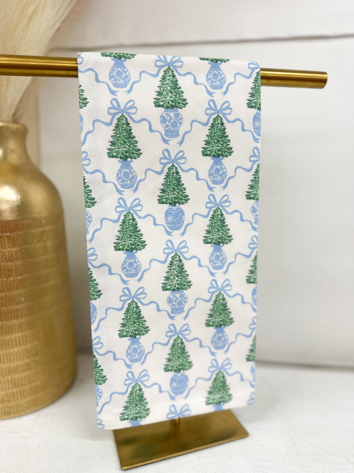 Mary Square Winter Pines Tea Towel