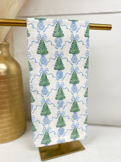 Mary Square Winter Pines Tea Towel