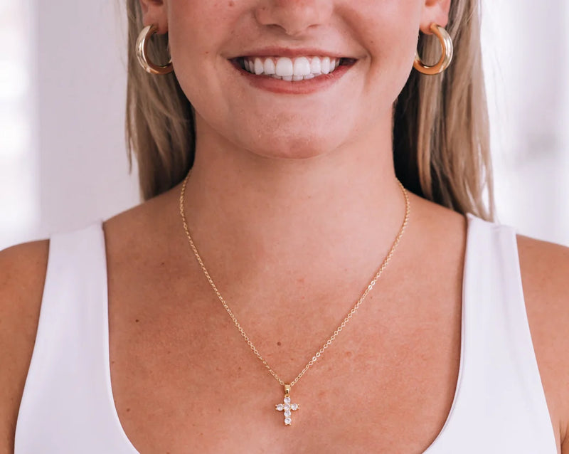 Grace CZ Cross Necklace