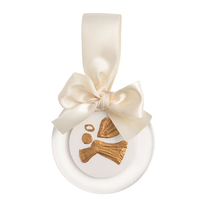 Angel Gold Intaglio Ornament, White and Gold