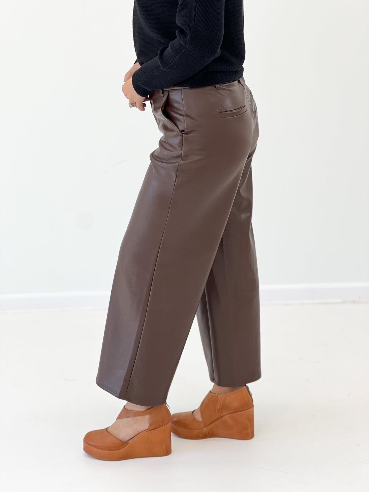 Eesome Pleather Wide Leg Pants