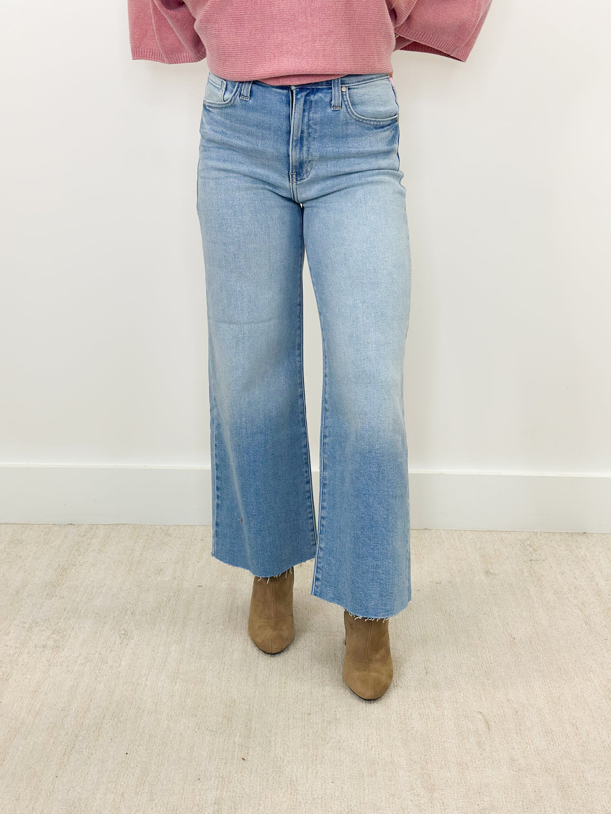 Just Black Scissor Cut Wide Leg Jeans