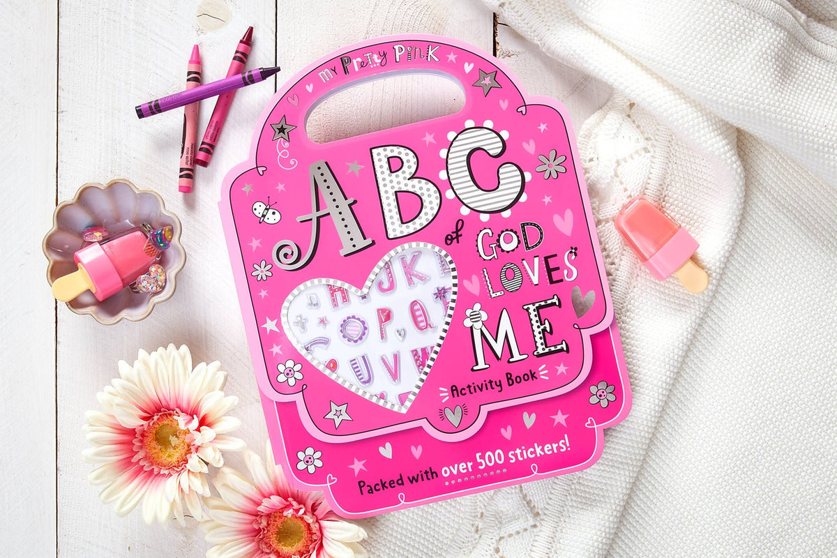Broadstreet My Pretty Pink ABC of God Loves Me Activity Book book cover 1
