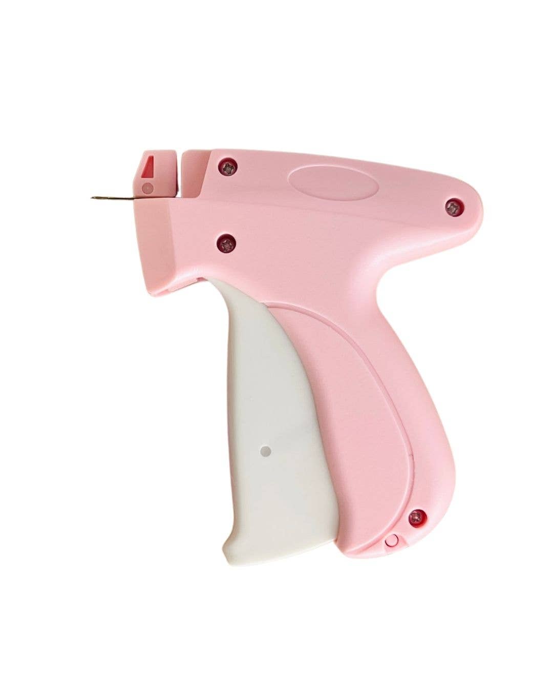 Pink Pocket Stitch Mini quick fix tool with an extra-fine needle on a white background