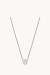 Kendra Scott Davie White Opal Pendant Necklace Silver