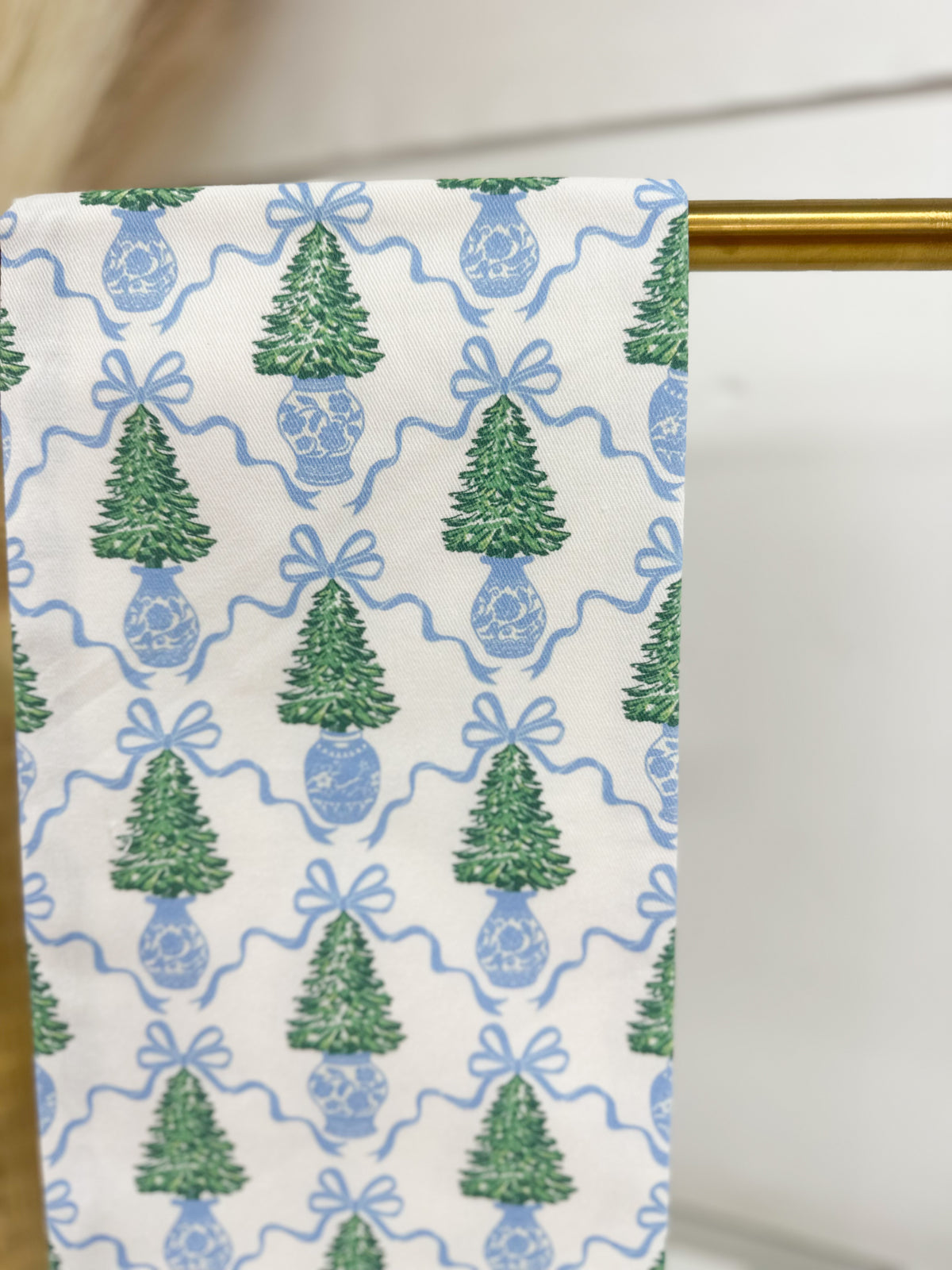 Mary Square Winter Pines Tea Towel