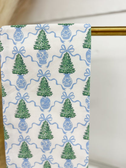 Mary Square Winter Pines Tea Towel