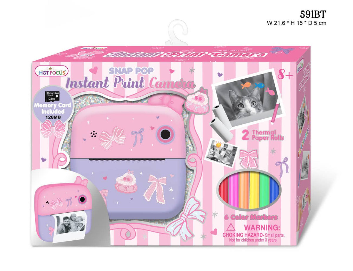 Hot Focus Bowtiful Snap Pop Instant Print Camera