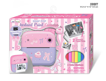 Hot Focus Bowtiful Snap Pop Instant Print Camera