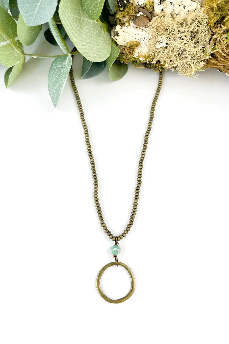 Seasons Necklace Bronze Crystal