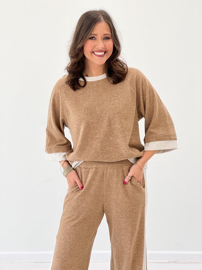 Umgee Dream Plush 3/4 Sleeve Pants Set