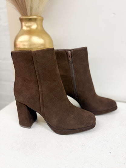 MIA Stefania Suede Block Heel Boot