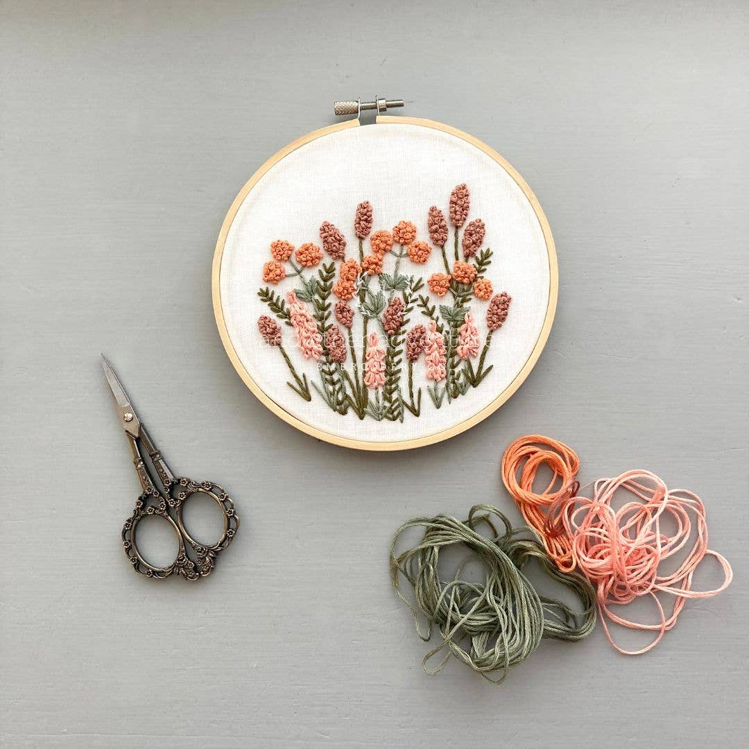 Hand Embroidery Kit  - Avonlea in Terracotta